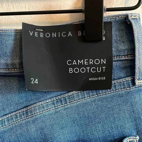 Veronica Beard Cameron Raw Hem Bootcut Jeans - Picture 5 of 8